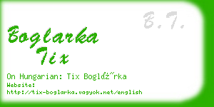 boglarka tix business card